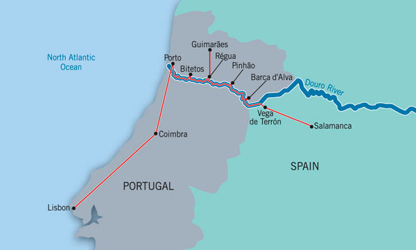 Porto Douro Valley Map